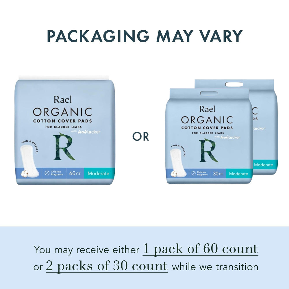 Rael incontinence pad four-layer core shown for high absorbency and reliability