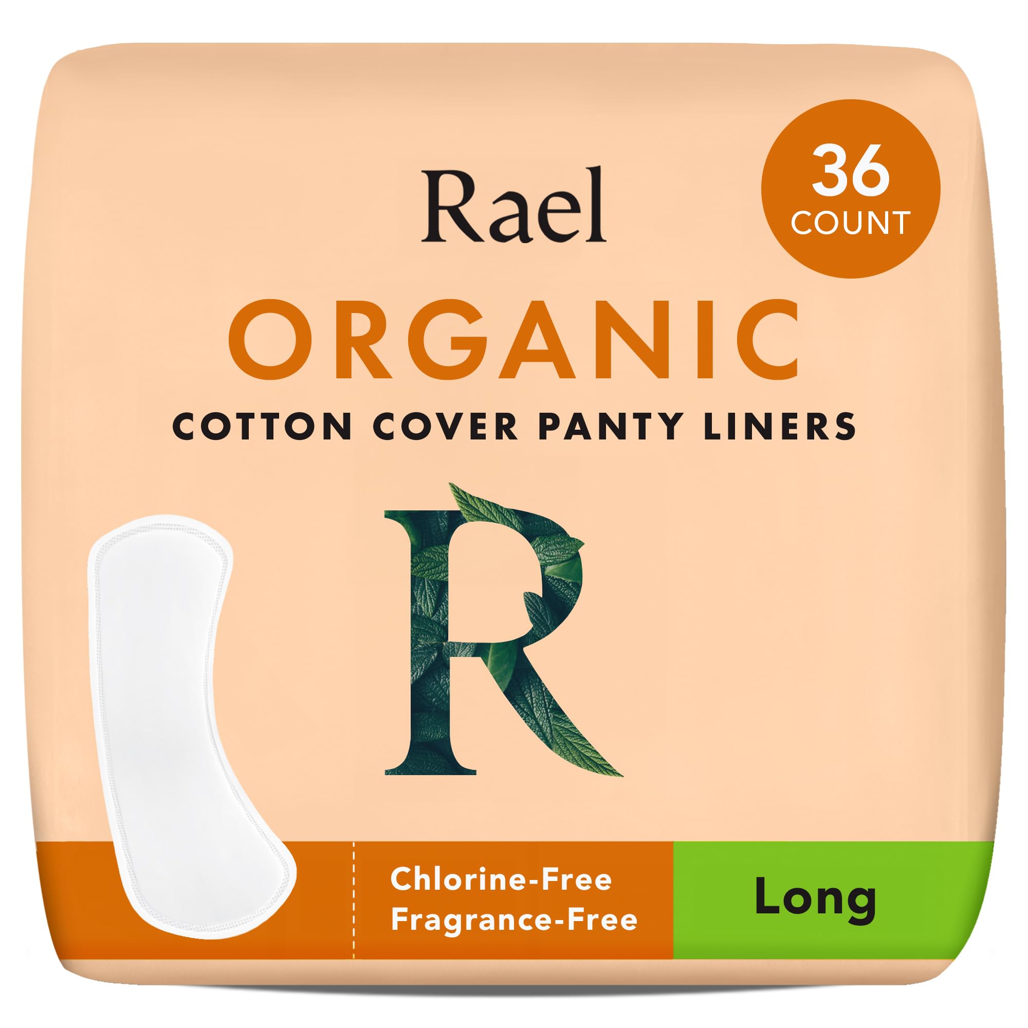 Rael panty liners with organic cotton top sheet for daily freshness