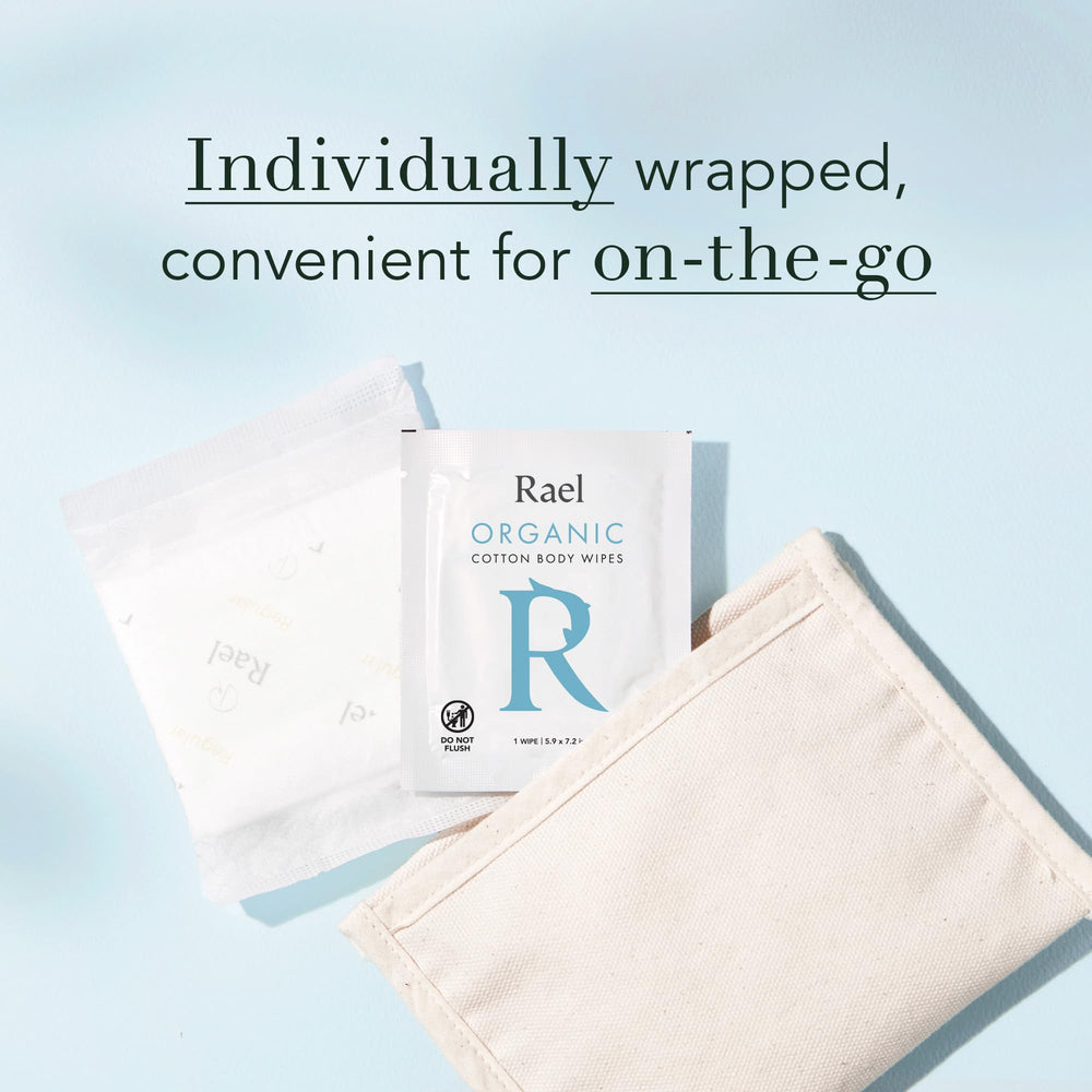 Rael Organic Cotton Wipes soft cotton texture for comfortable daily refresh