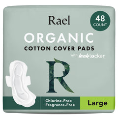Rael pads with organic cotton cover offer natural skin comfort and toxin-free protection.