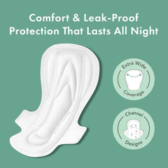 Rael ultra-absorbent core provides reliable protection for heavy days.
