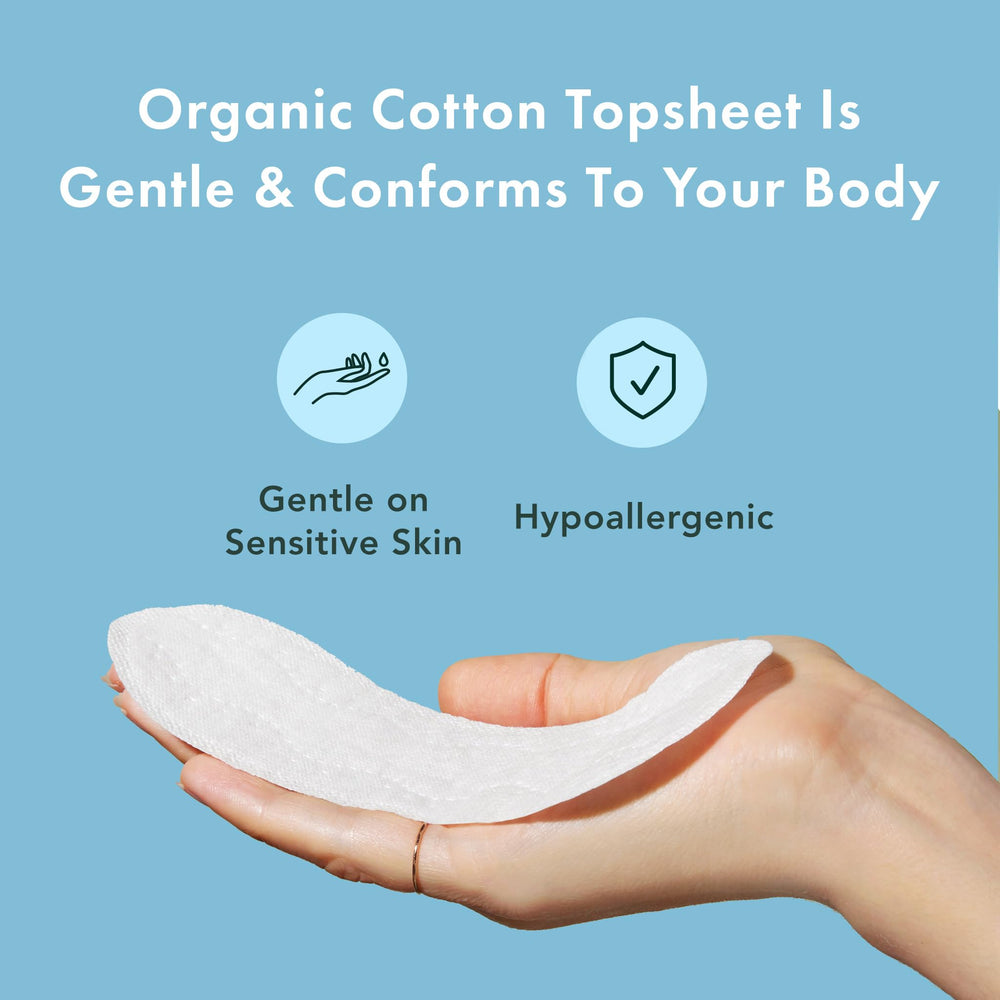 Rael pantiliner offers light absorbency for subtle daily protection