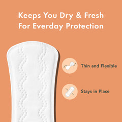Rael panty liner ultra-thin design for discreet daily protection.