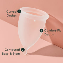 Rael period cup mini demonstrates 12 hour protection for leaks
