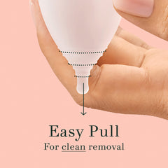 Rael period cup mini curved rim for easy removal and cleaning