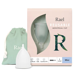 Rael period cup mini with soft silicone for comfortable daily wear