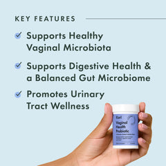 Rael Probiotics for Women capsules for daily use supporting vaginal microbiome balance.