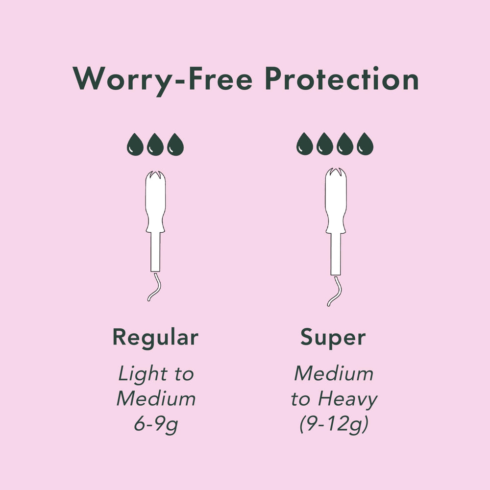 Rael tampons BPA-free and chlorine-free for chemical-free protection.