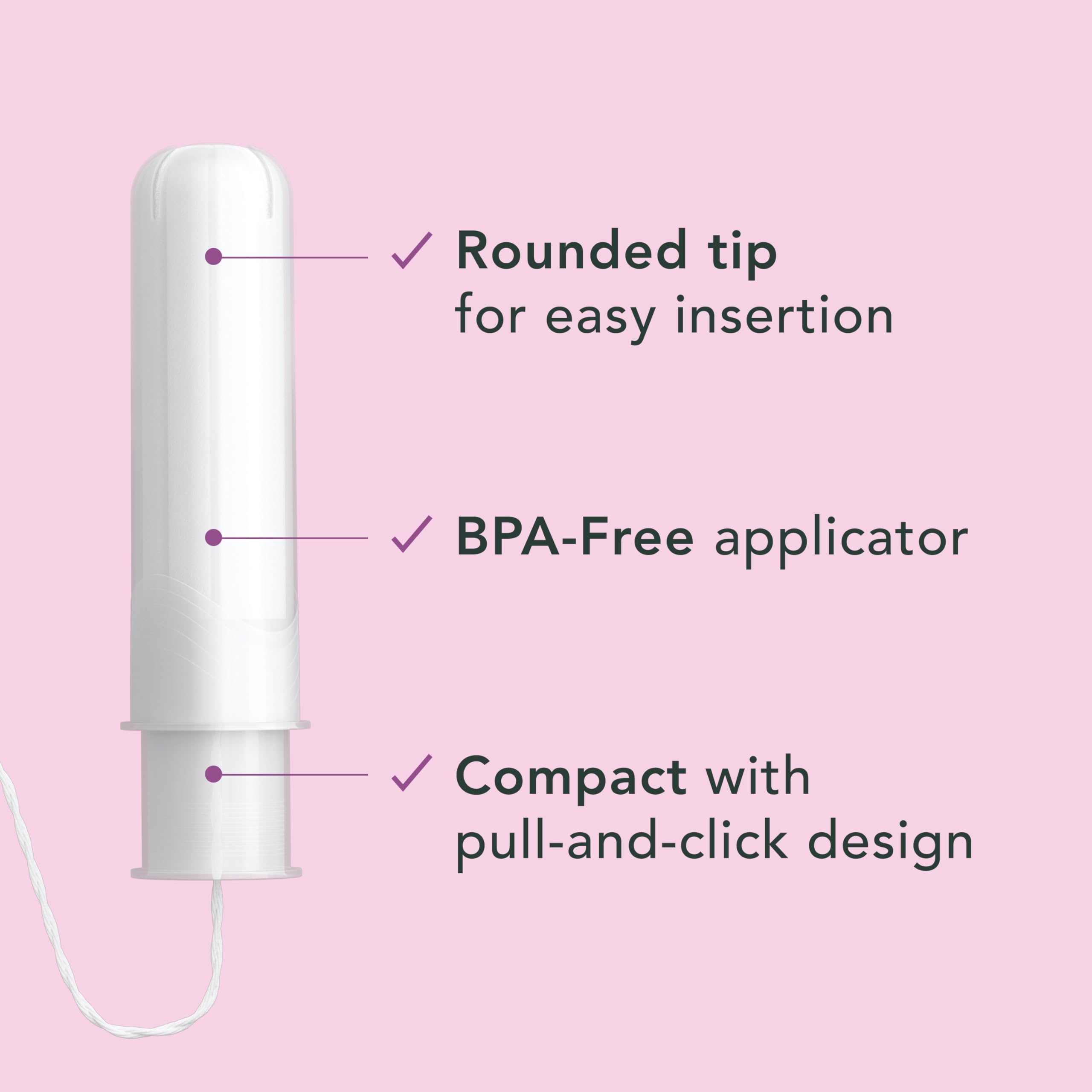 Rael tampons compact applicator for heavier days.