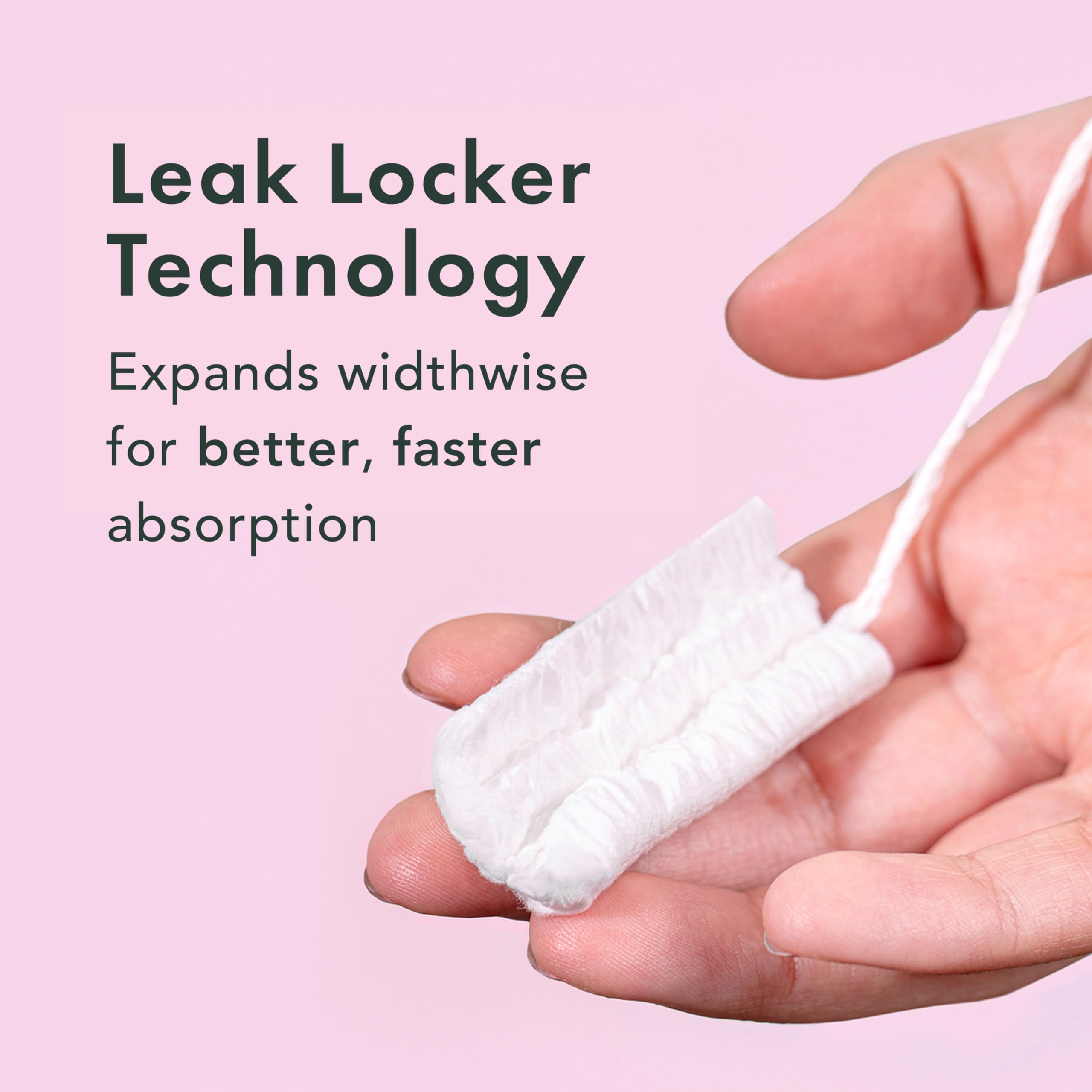 Rael organic cotton core tampons provide natural comfort.
