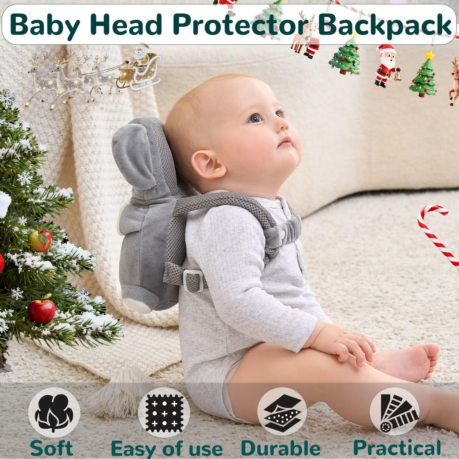 Raelitego baby learning wear with support for sitting or walking practice.