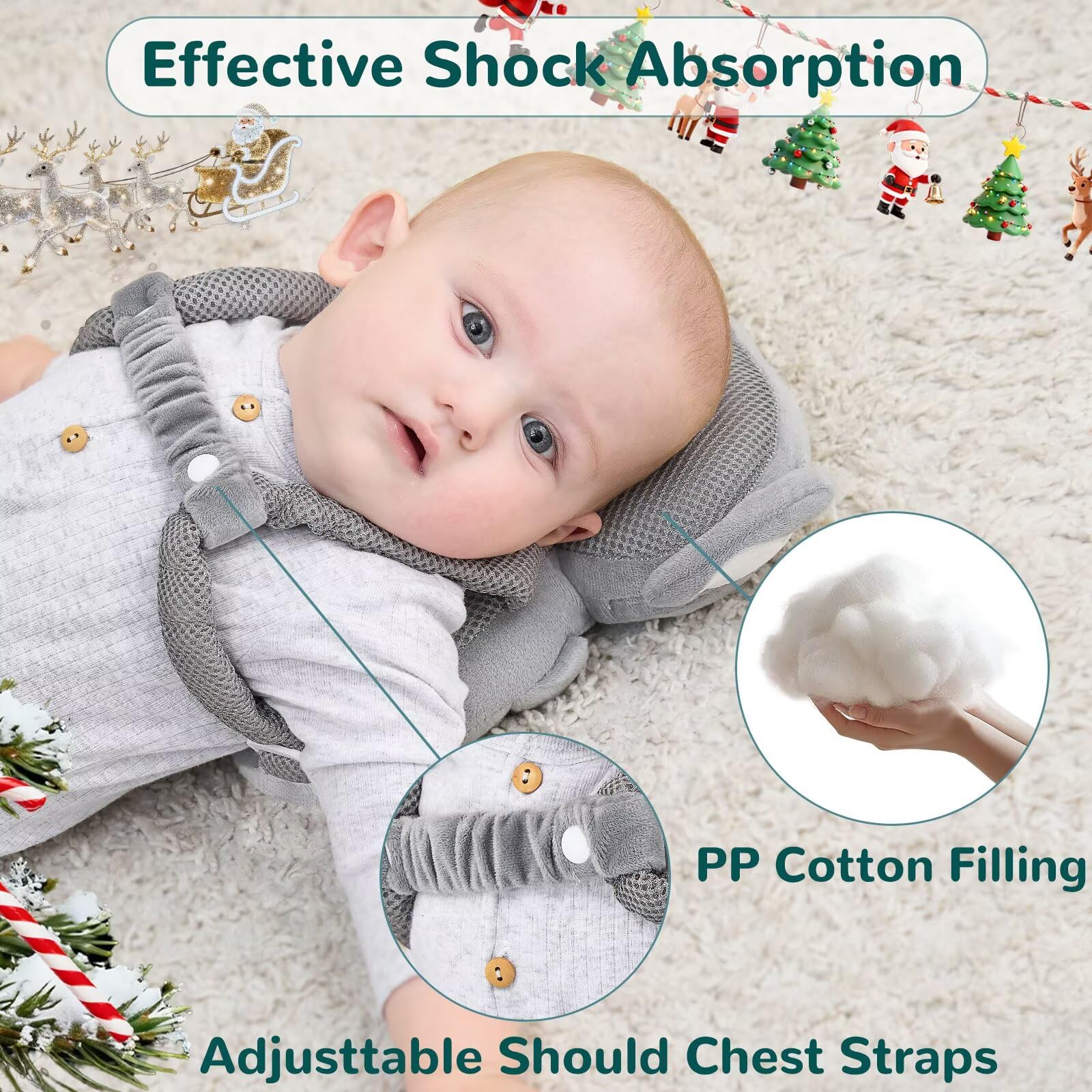 Raelitego machine-washable baby protector easy to clean after playtime.