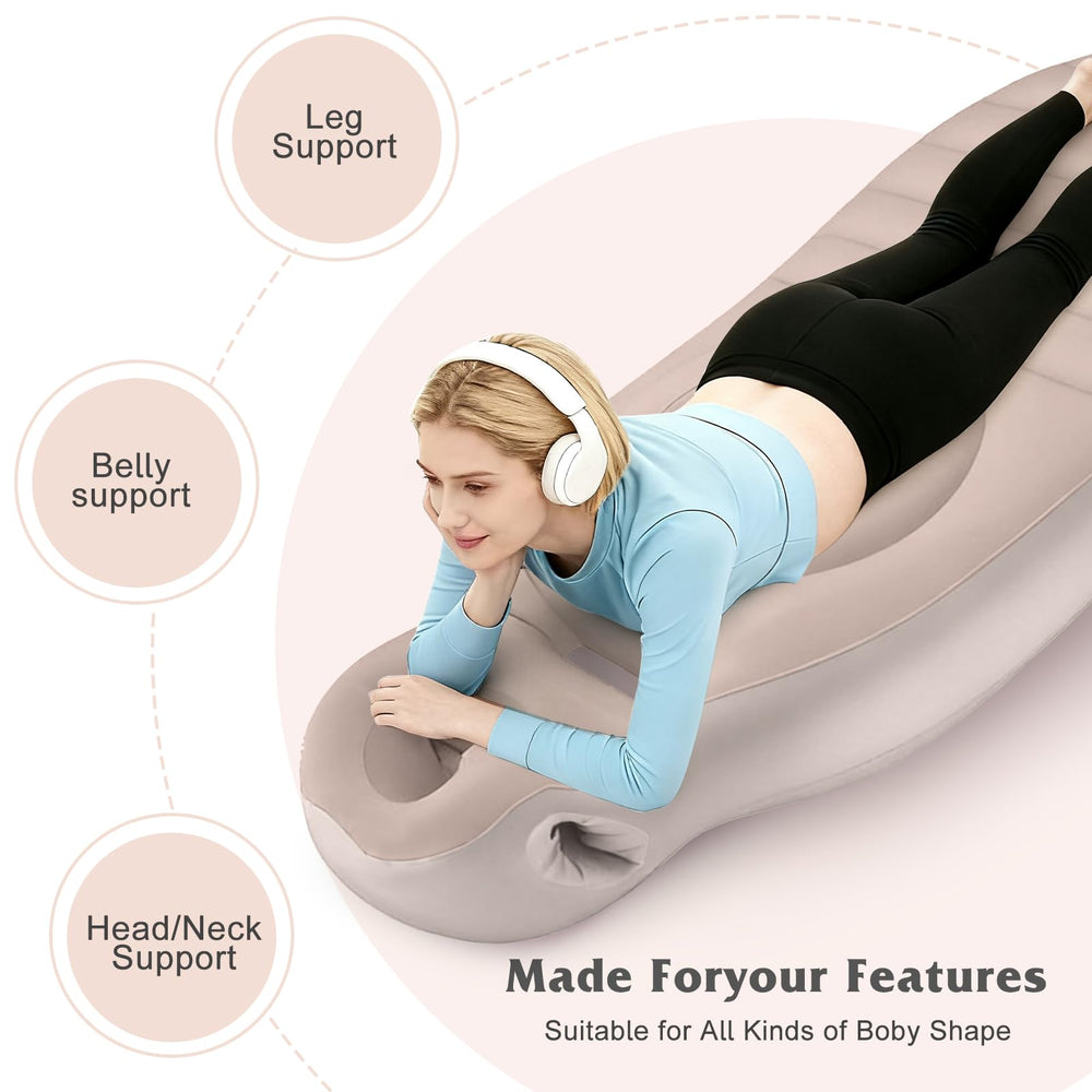 Raganawa full-body support pillow brown distributes weight for better posture.
