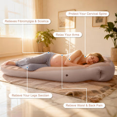 Raganawa pregnancy airbed belly-hole brown relieves belly pressure for growing bump.