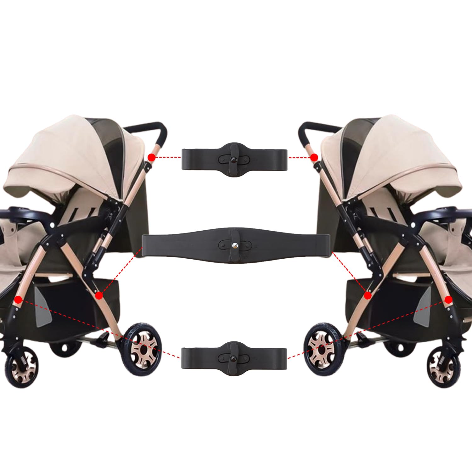 Ragyzity 2in1 twin connector-linker fits multiple models for flexible twins setups.