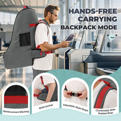 RAINSMORE dual lockable zipper adds security during airport handling