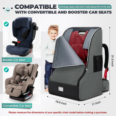 RAINSMORE inner padded wings provide secure cushion for car seats during transport