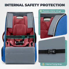 RAINSMORE padded bag top zipper keeps belongings secure during flights