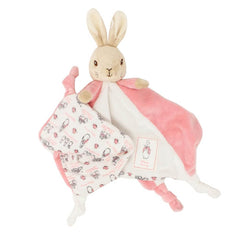 Rainbow Designs Beatrix Potter Flopsy Bunny blankie corners knots for easy handling