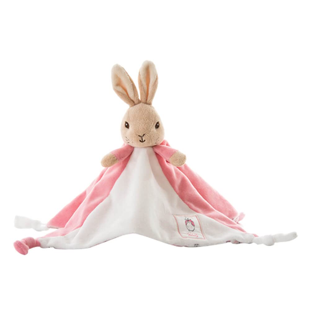 Rainbow Designs Beatrix Potter Flopsy Bunny blankie size 12 inches for travel