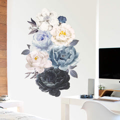 RAINBOW WSK navy blue peony mural perfect behind sofa or bed