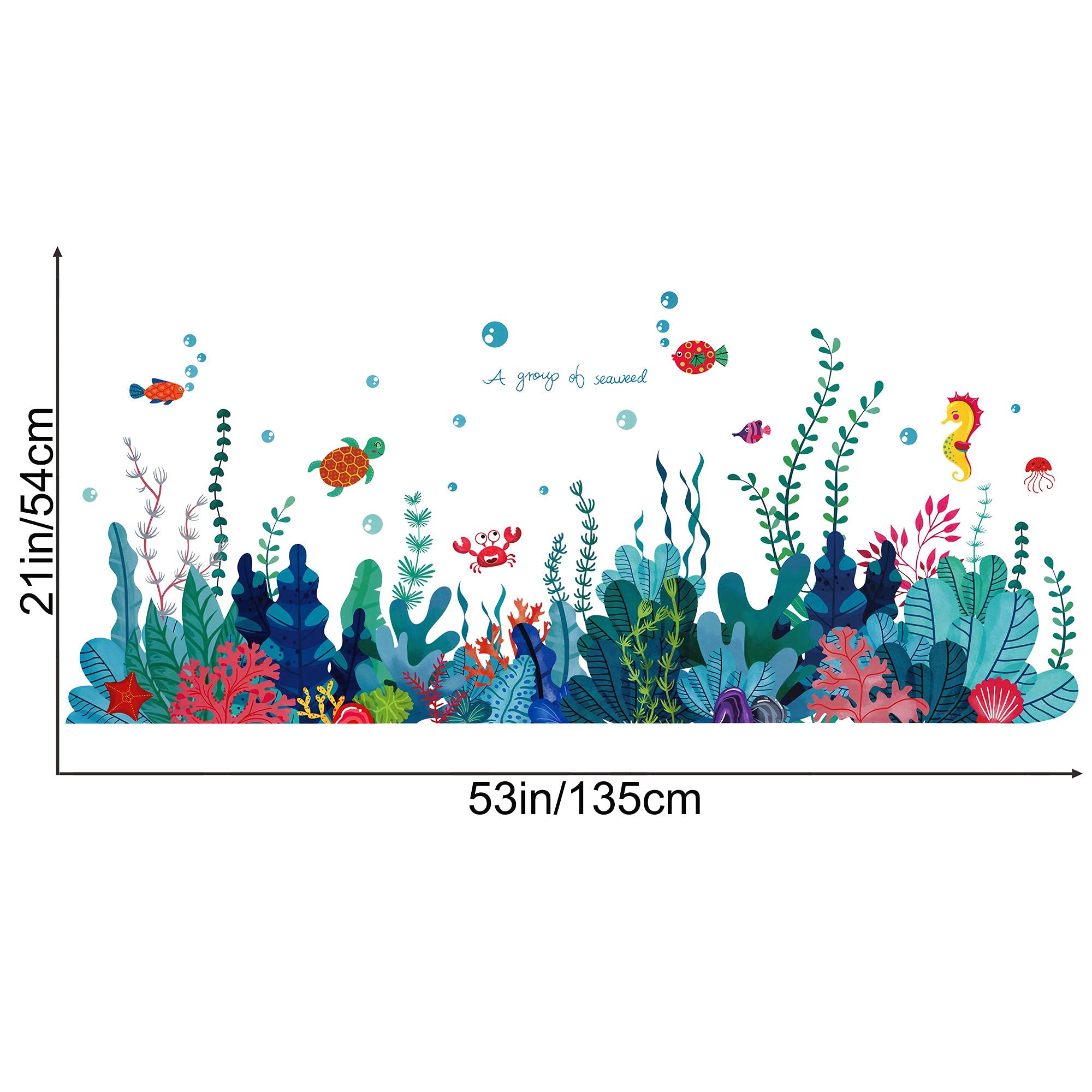 RAINBOW WSK ocean coral stickers sheet ready to peel and apply
