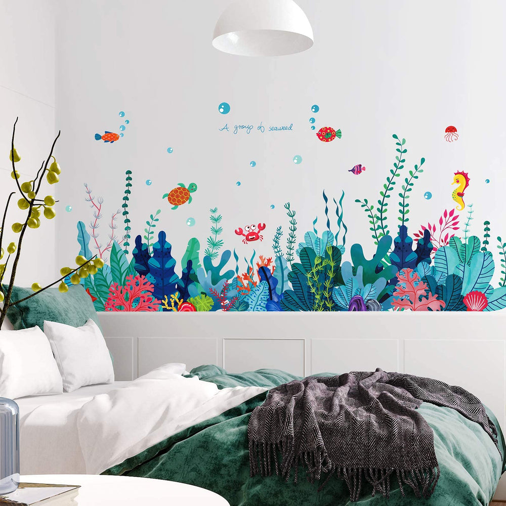 RAINBOW WSK peel and stick ocean mural for bathroom or nursery