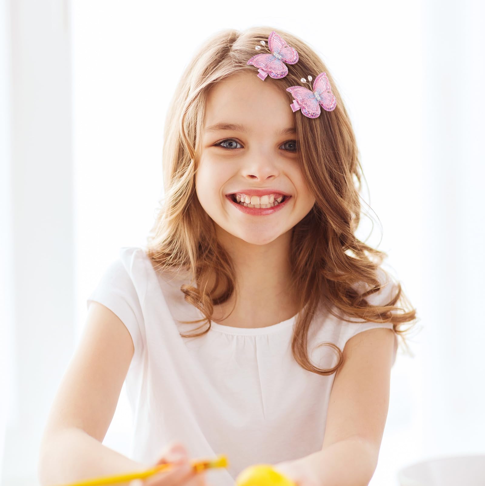 RAINBOW WSK pink butterfly bow accessory for daily wear, easy to style