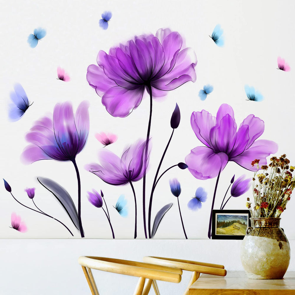 Rainbow WSK RW-1500 oversized tulips create a striking backdrop for TV and conversations.
