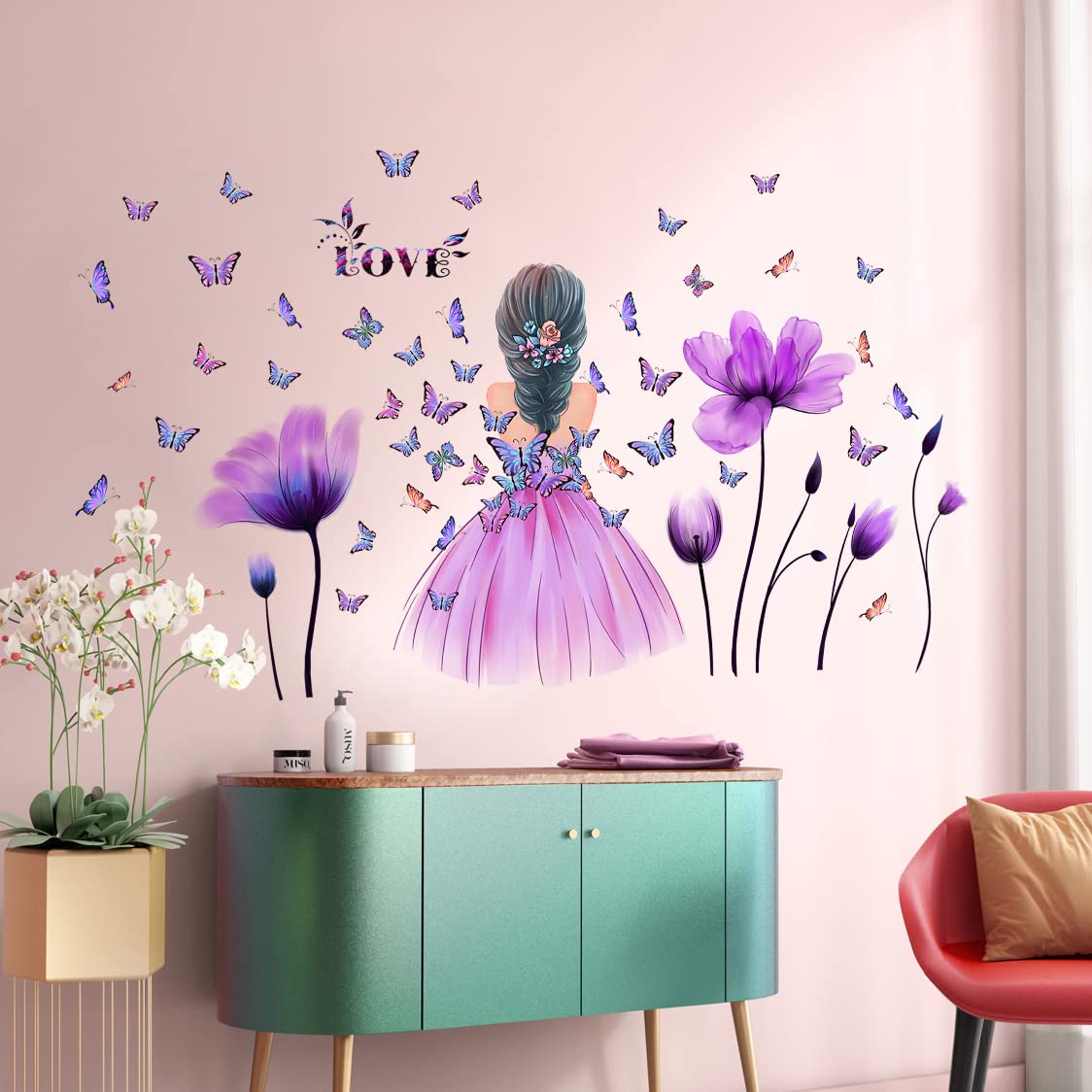 RAINBOW WSK RW-1596 3D floral wall art collection sheet 2 adds depth to walls