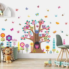 Rainbow WSK RW-C321 butterfly and floral leaves wall decal enhances nursery ambiance