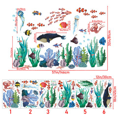 RAINBOW WSK RW-1029 ocean animals sheet 2 easy to reposition for quick room updates