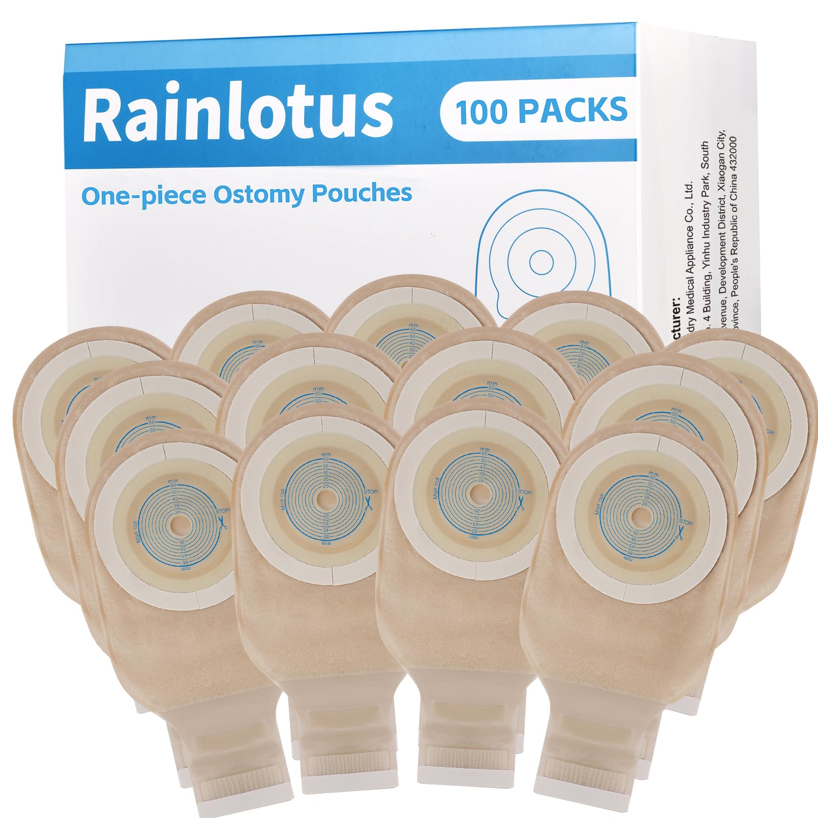 Rainlotus one-piece ostomy bag closure shows firm adhesion for secure wear