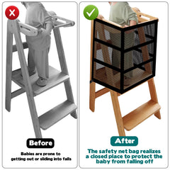 Rainmae safety net with adjustable buckles for a snug fit