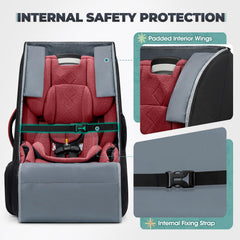 RAINSMORE car seat travel bag bottom feet elevate for scratch protection