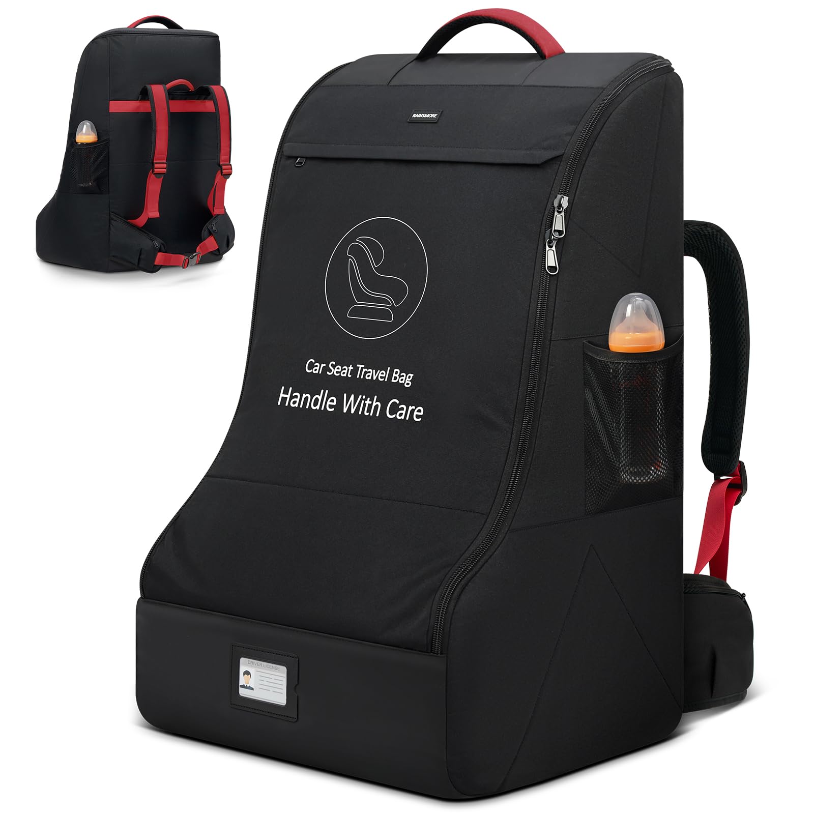 RAINSMORE car seat travel bag carries seats safely and conveniently