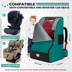 RAINSMORE bag open shows padded protection securing the car seat during transport.