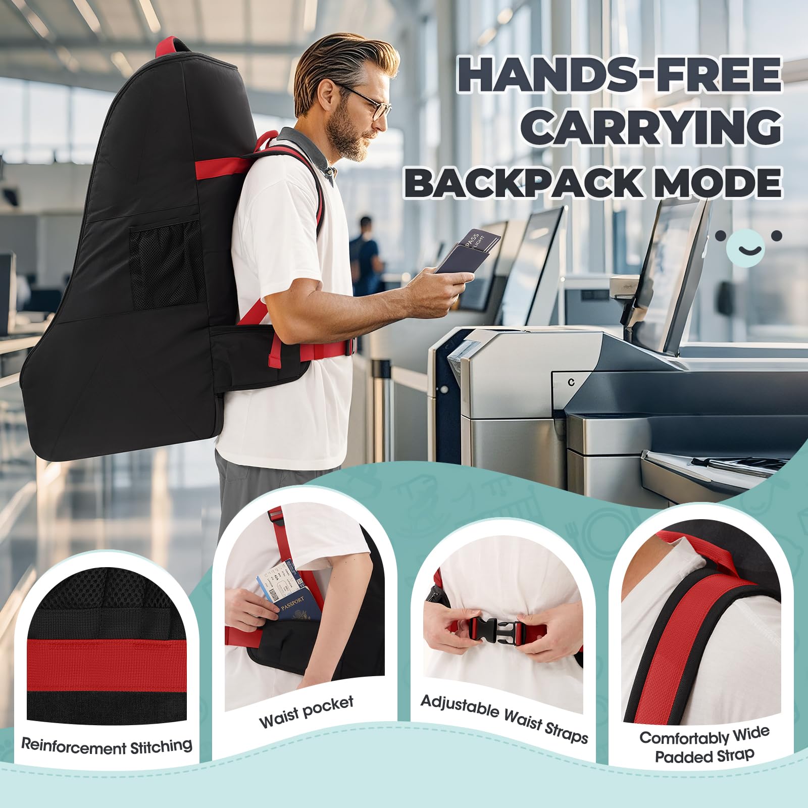 RAINSMORE waterproof material car seat travel bag keeps seat dry