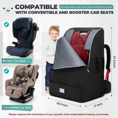 RAINSMORE padded car seat travel bag interior padding protects the seat