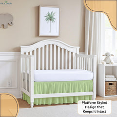 Rajlinen universal crib fit for standard 28x52 inch cribs with full coverage.