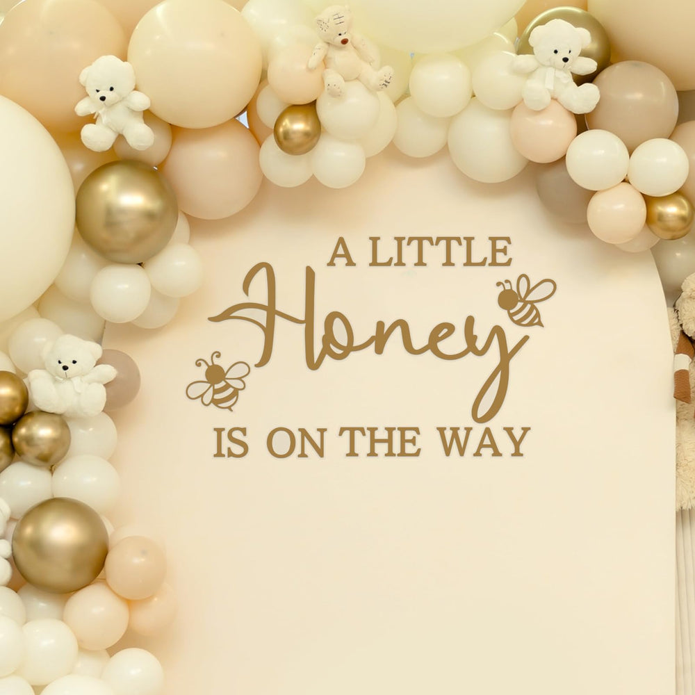 Ramciyo pink letters bee decal adds eye-catching charm for photos
