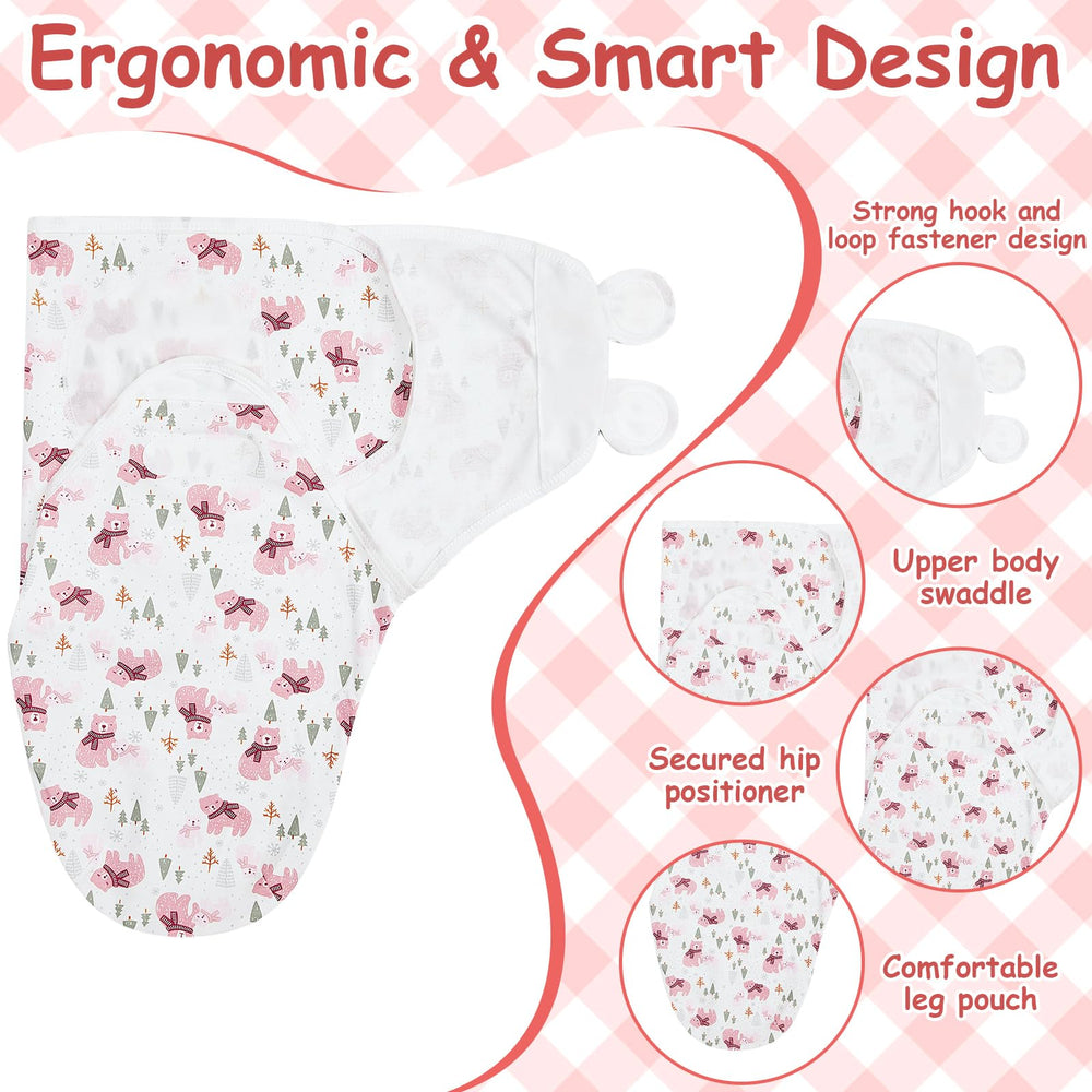 Ramede 6-pack swaddle set pink for easy daily wear.