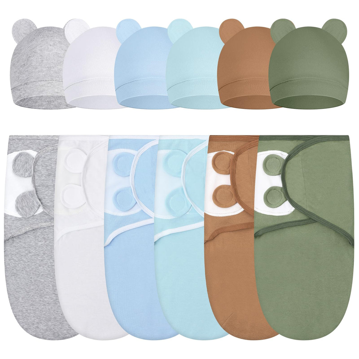 Ramede 6-pack swaddle blankets provide versatile coverage for newborns.