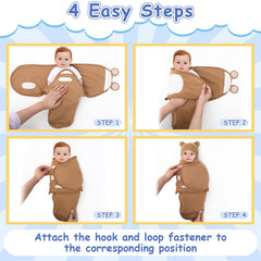 Ramede adjustable swaddle fits growing babies for secure wrapping.