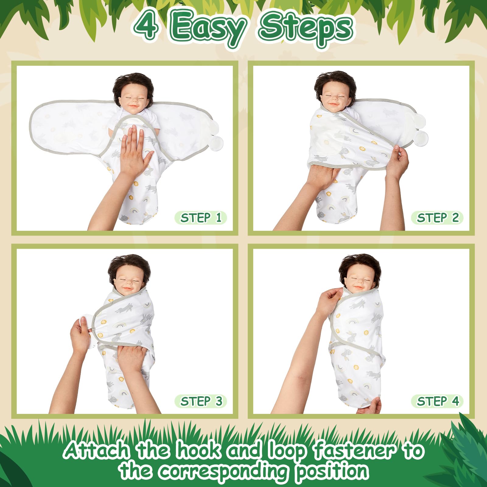 Ramede gift-ready swaddle and hat set for new parents.
