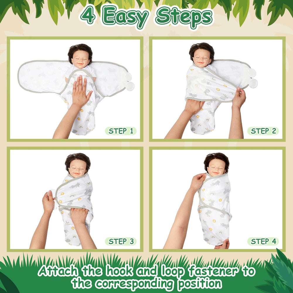 Ramede gift-ready swaddle and hat set for new parents.