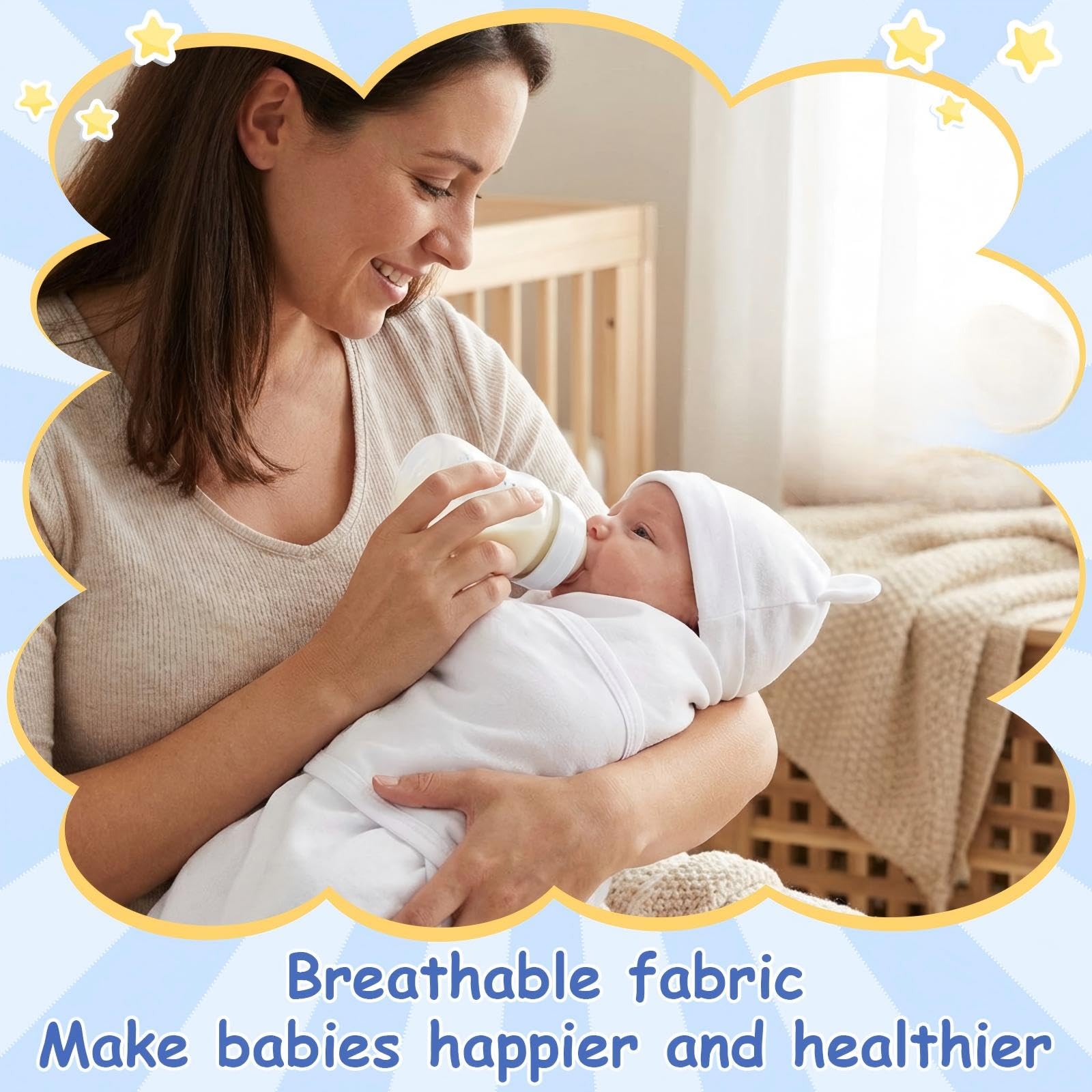 Ramede secure snug swaddling creates a calm, snug environment for sleep.