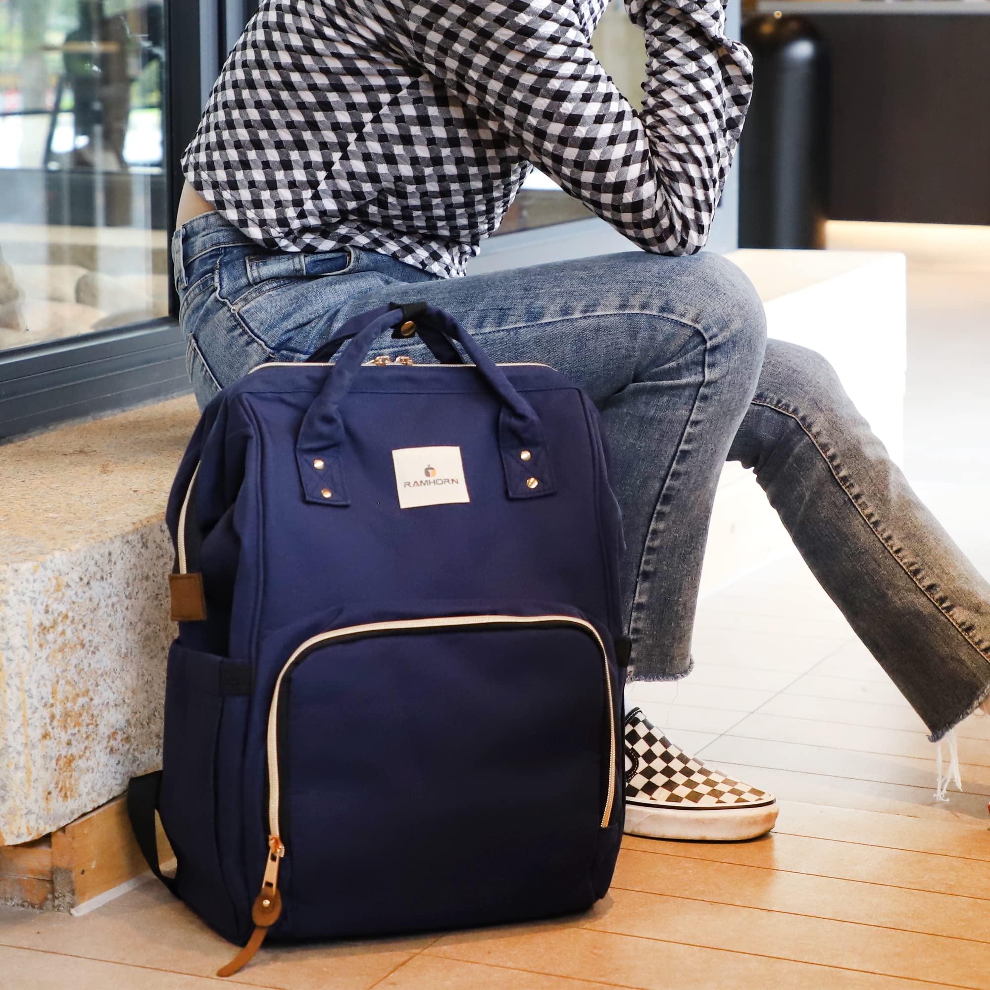 Ramhorn blue waterproof fabric protects gear during outings.