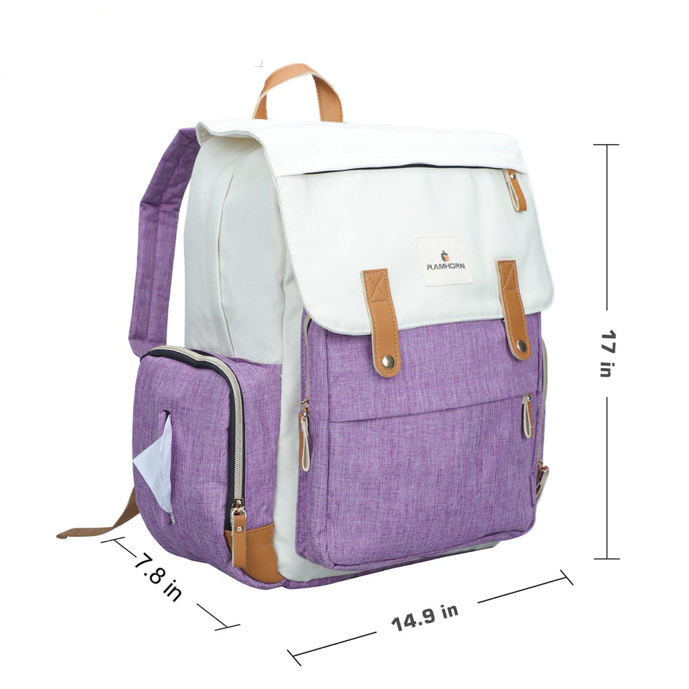 Ramhorn diaper bag stroller attachment for hands free travel