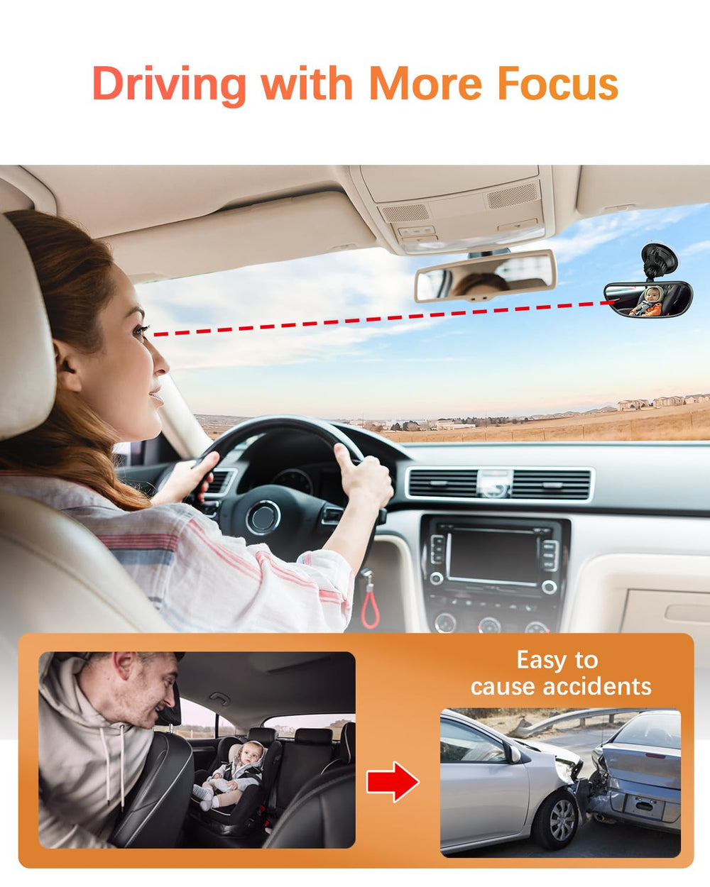 Range Tour mirror with adhesive mount offers tool-free, versatile installation.